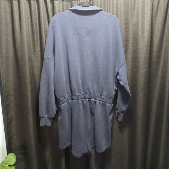 Abercrombie & Fitch Navy Blue Long Sleeve Polo Fleece Shorts Romper XL - Picture 10 of 10